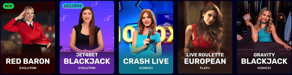 Live Dealer Experience Jet4Bet Casino